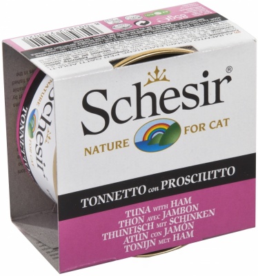 Schesir(Italy) Cat- желе из тунца и ветчины для кошек 85г