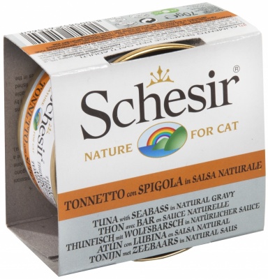 Schesir(Italy)Cat- соус из тунца и сибаса для кошек 70г