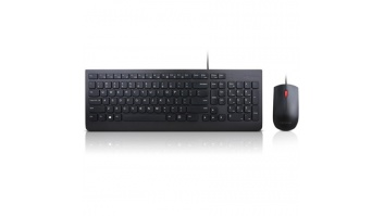 Lenovo Essential Keyboard and Mouse Combo  4X30L79922 Wired, USB, Keyboard layout US with EURO symbol, USB, Black, No, Mouse included, ENG, Numeric keypad