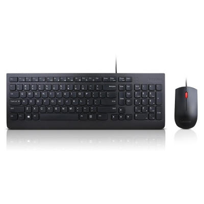 Lenovo Keyboard and Mouse Combo, Wired, Keyboard layout English/Lithuanian, Black