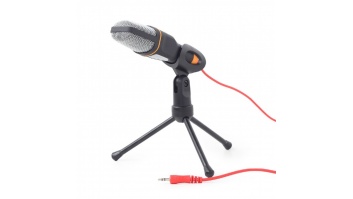 Gembird Desktop microphone with a tripod MIC-D-03 3.5 mm connector, 3.5 mm connector, Black, Built-in microphone