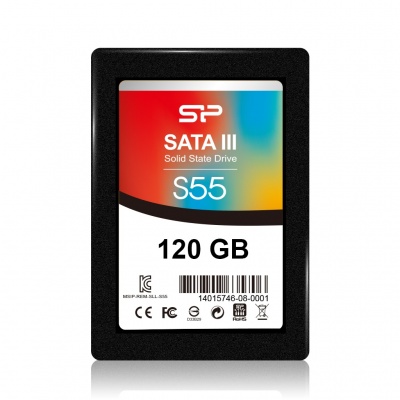 Silicon Power Slim S55 120 GB, SSD interface SATA, Write speed 420 MB/s, Read speed 550 MB/s