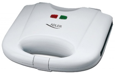 Adler Waffle maker AD 311 White, 700 W, Belgium, Number of waffles 2,