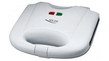 Adler Waffle maker AD 311 White, 700 W, Belgium, Number of waffles 2,