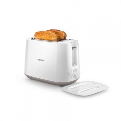 Philips Toaster HD2582/00 White/ grey, Plastic, 760 - 900 W, Number of slots 2, Number of power levels 8, Bun warmer included