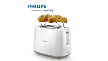 Philips Toaster HD2582/00 White/ grey, Plastic, 760 - 900 W, Number of slots 2, Number of power levels 8, Bun warmer included