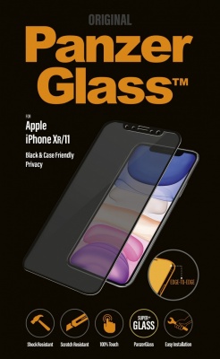 PanzerGlass P2665 Apple, iPhone Xr/11, Tempered glass, Black, Case friendly with Privacy filter