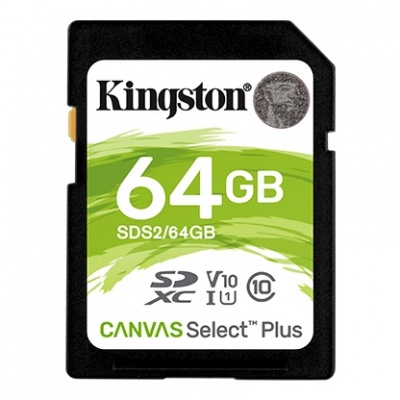 Kingston Canvas Select Plus UHS-I 64 GB, SDXC, Flash memory class 10