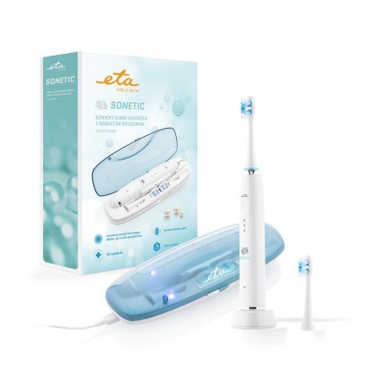 ETA Toothbrush Sonetic Holiday ETA470790000 Electric, Rechargeable, Sonic technology, Teeth brushing modes 3, Number of brush heads included 2, White