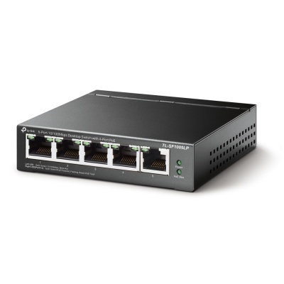 TP-LINK Switch TL-SF1005LP Unmanaged, Desktop, 10/100 Mbps (RJ-45) ports quantity 5, PoE ports quantity 4, Power supply type External