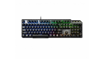 MSI GK50 Elite, Gaming keyboard, RGB LED light, US, Wired, Black/Silver