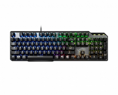 MSI GK50 Elite, Gaming keyboard, RGB LED light, US, Wired, Black/Silver