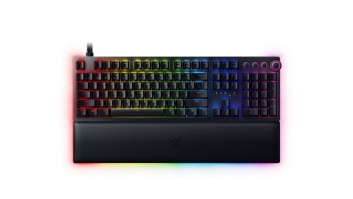 Razer Huntsman V2, Optical Gaming Keyboard, RGB LED light, RU, Black, Wired