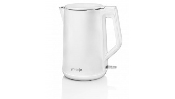 Gorenje Kettle K15DWW Electric, 2200 W, 1.5 L, Plastic + metal, 360° rotational base, White