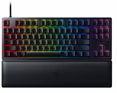 Razer Huntsman V2 Tenkeyless, Optical Gaming Keyboard, RGB LED light, RU, Black, Wired, Linear Red Switch