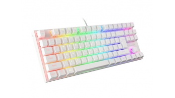 Genesis THOR 303 TKL Gaming keyboard, RGB LED light, US, White, Wired, Brown Switch