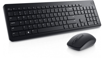 Dell Keyboard and Mouse KM3322W Keyboard and Mouse Set, Wireless, Batteries included, US, Black