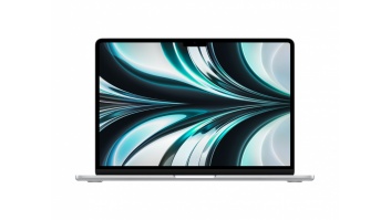 Apple MacBook Air Silver, 13.6 ", IPS, 2560 x 1664, Apple M2, 8 GB, SSD 256 GB, Apple M2 8-core GPU, Without ODD, macOS, 802.11ax, Bluetooth version 5.0, Keyboard language Russian, Keyboard backlit, Warranty 12 month(s), Battery warranty 12 month(s), Liqu