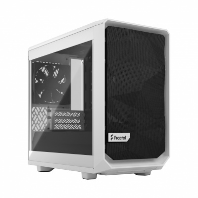 Fractal Design Meshify 2 Nano White TG clear tint,  ITX, Power supply included No