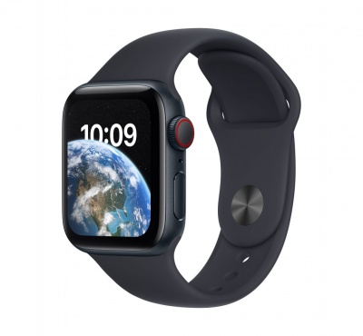 Apple Watch SE GPS + Cellular MNPL3EL/A 40mm, Retina LTPO OLED, Touchscreen, Heart rate monitor, Waterproof, Bluetooth, Wi-Fi, Midnight, Midnight