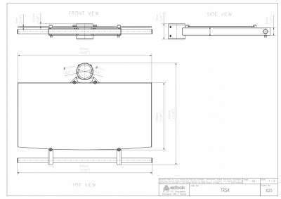 EDBAK TRS4c-B Glass Shelf with Handle for TR4/TR5/TR6 Trolleys