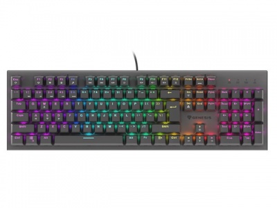 Genesis THOR 303, Mechanical Gaming Keyboard, RGB LED light, US, Black, Wired, USB Type-A