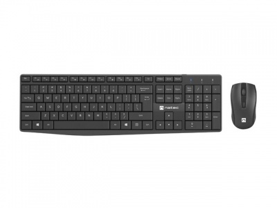 Natec Keyboard and Mouse   Squid 2in1 Bundle Keyboard and Mouse Set, Wireless, US, Black