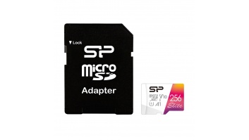 Silicon Power microSDHC UHS-I Memory Card Elite 256 GB, microSDHC/SDXC, Flash memory class 10