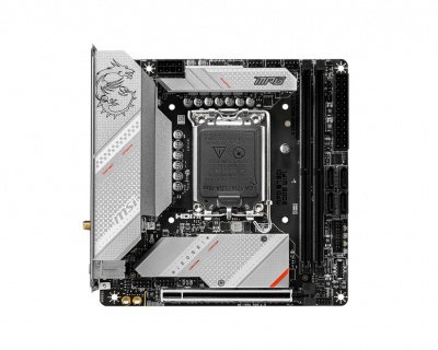 MSI MPG B760I EDGE WIFI Processor family Intel, Processor socket  LGA1700, DDR5 DIMM, Memory slots 2, Supported hard disk drive interfaces SATA, M.2, Number of SATA connectors 4, Chipset Intel B760, Mini-ITX