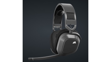 CORSAIR HS80 MAX Gaming Headset, Wireless, Steel Gray