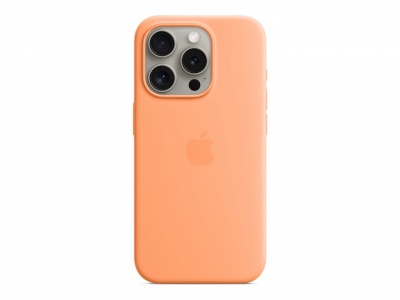 Apple iPhone 15 Pro Silicone Case with MagSafe - Orange Sorbet