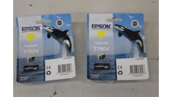 SALE OUT. Epson T7604 ink, Yellow Epson T7604 Ink Cartridge, Yellow, DAMAGED PACKAGING