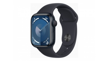 Apple Watch Series 9 GPS 41mm Midnight Aluminium Case with Midnight Sport Band - M/L Apple