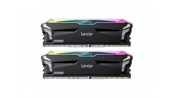 Lexar 2x16GB ARES Gaming UDIMM DDR5 7200 Memory with Black heatsink and RGB lighting Lexar