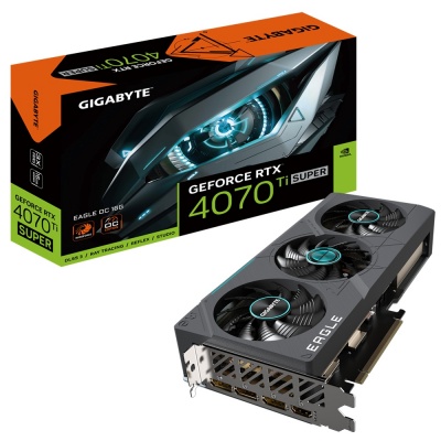 Gigabyte GeForce RTX 4070 Ti SUPER EAGLE OC 16G NVIDIA 16 GB GeForce RTX 4070 Ti SUPER GDDR6X PCI-E 4.0 HDMI ports quantity 1 Memory clock speed 2640 MHz