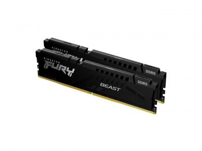 Kingston Fury Beast 64GB DDR5, 5600 MHz, CL40, 288-Pin, DIMM Kit (32GB x 2) Kingston