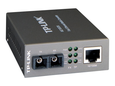 TP-LINK 10/100Mbps Multi-Mode Media Converter MC100CM TP-LINK 10/100Base-TX 100Base-FX