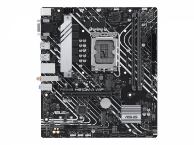 ASUS PRIME H610M-A WIFI | Processor family Intel H610 | Processor socket 1 x LGA1700 Socket | 2 DIMM slots - DDR5, non-ECC, unbuffered | Supported hard disk drive interfaces SATA-600, 1 x M.2 | Number of SATA connectors 4