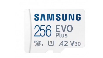 Samsung | MicroSD Card | EVO Plus | 256 GB | microSDXC Memory Card | Flash memory class U3, V30, A2