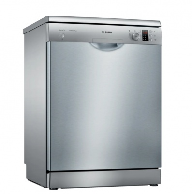 Bosch SMS25AI05E Dishwasher, Free standing, E, Width 60 cm, Display 12 place settings, Silver inox