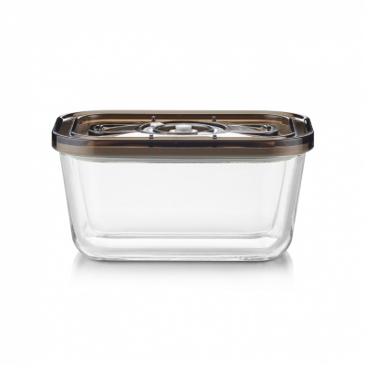 Caso Glass Vacuum Container with Plastic Lid | VacuBoxx Eco M | Transparent