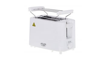 Adler | AD 3223 | Toaster | Power 750 W | Number of slots 2 | Housing material Plastic | White