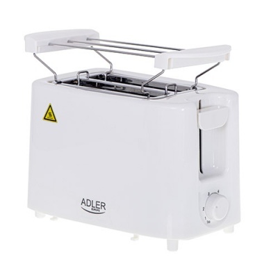 Adler | AD 3223 | Toaster | Power 750 W | Number of slots 2 | Housing material Plastic | White