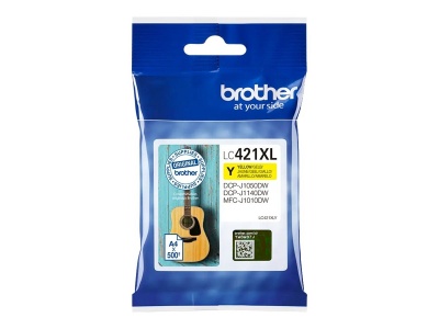 Brother LC421XLY Ink Cartridge, Yellow | Brother LC421XLY | Ink Cartridge | Yellow