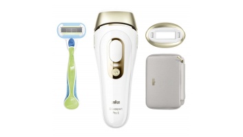 Braun Bulb lifetime (flashes) 400.000 | White/Gold | Number of power levels 10 | Silk-expert Pro 5 Epilator | PL5052