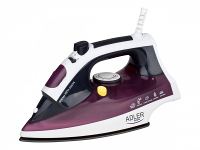 Iron | Adler | AD 5022 | With cord | 2200 W | Purple/White