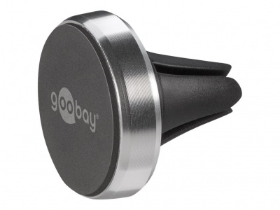 Goobay | Magnetic mount Metal Slim Design for smartphones (35mm) | 38685 | Black/Silver | Magnetic holder is suitable for almost every smartphone; Quick-Snap assembly technology for quick and easy use; Smart and almost invisible fastening option on the ca