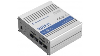 Industrial Router 4G LTE Cat6 DualSIM | RUTX11 | 802.11ac | 867 Mbit/s | 10/100/1000 Mbit/s | Ethernet LAN (RJ-45) ports 4 | Mesh Support No | MU-MiMO Yes | 4G | Antenna type 2xSMA for LTE, 2xRP-SMA for WiFi, 1xRP-SMA for Bluetooth, 1xSMA for GNSS | 1 | 2