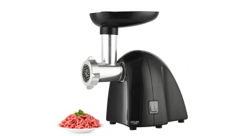 Adler | Meat mincer | AD 4811 | Black | 600 W | Number of speeds 1 | Throughput (kg/min) 1.8 | 3 replaceable sieves: 3mm for grinding poppies and preparing meat and vegetable stuffing; 5mm for meatballs, Roman roast and beef burgers; 7mm for coarsely grou