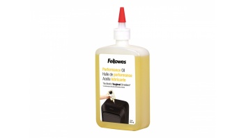 Fellowes | Shredder Oil 355 ml | For use with all Fellowes cross-cut and micro-cut shredders. Oil shredder each time wastebasket is emptied or a minimum of twice a month. Plastic squeeze bottle with extended nozzle ensures complete coverage